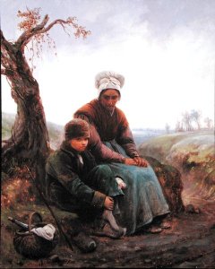 Peasant woman and boy, 1846