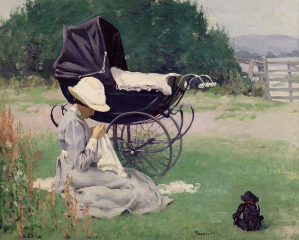 Sewing in the Sun 1913