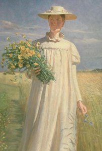 Anna Ancher returning from Flower Picking, 1902