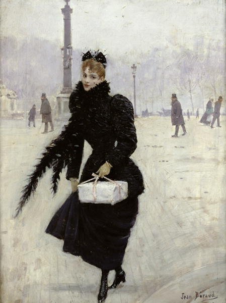 Parisian woman in the Place de la Concorde  c.1890