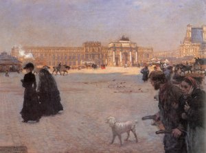 La Place du Carrousel, Paris- The Ruins of the Tuileries, 1882