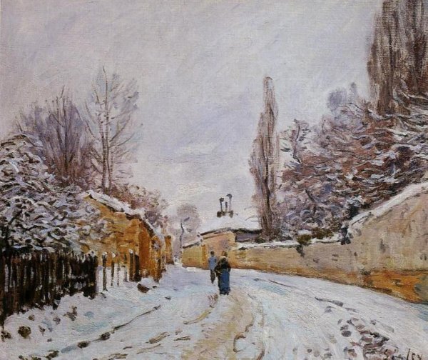 Road under Snow, near Louveciennes, 1876