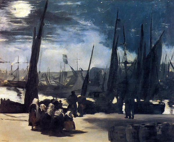 Moonlight Over The Port Of Boulogne