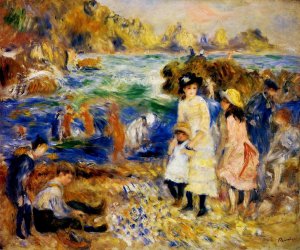 Children By The Sea In Guernsey