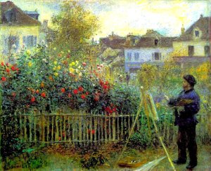 Claude Monet Painting In His Garden At Argenteuil