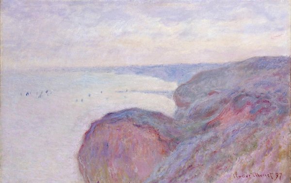 On The Cliff Near Dieppe Overcast Skies