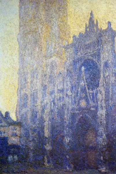 Rouen Cathedral The Portal And The Tour D Albane Morning Effect