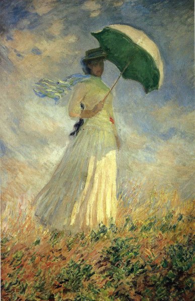 Woman With A Parasol Facing Right Aka Study Of A Figure Outdoors (Facing Right)