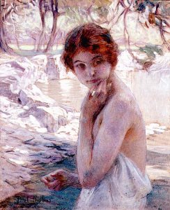 Girl by a Stream