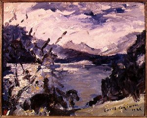 Lake Walchen Surrounded by Mountains, 1925