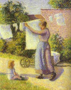 Woman Hanging up the Washing, 1887