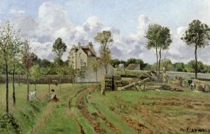 The Vegetable Garden with Trees in Blossom, Spring, Pontoise, 1877