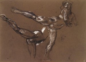 Two Studies of a Female Nude