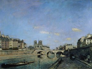 The Seine and Notre Dame in Paris, 1864