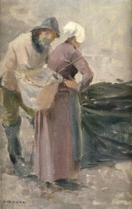 The Housewife Looking at the Fisherman's Catch, c.1900