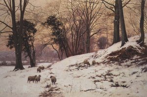 A Winters Afternoon, scene near Wotton, Surrey, 1891