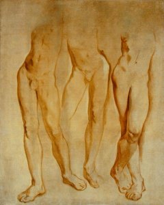 Three Studies of a Male Nude