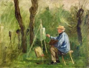 Corot at his Easel Crecy en Brie