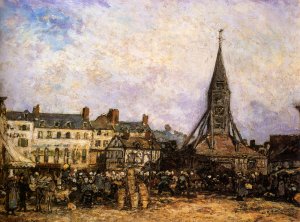 The Market At Sainte   Catherine  Honfleur