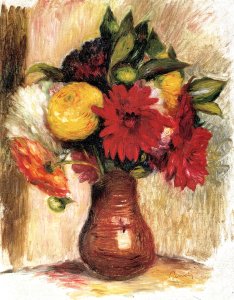 Bouquet Of Flowers In An Earthenware Pitcher