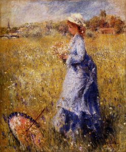 Girl Gathering Flowers