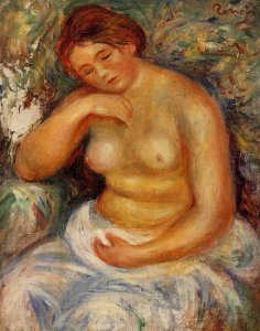 Seated Nude With A Bouquet