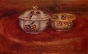 Sugar Bowl And Earthenware Bowl