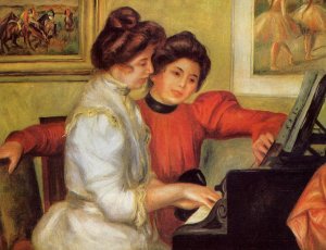 Yvonne And Christine Lerolle At The Piano