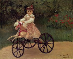 Jean Monet On His Horse Tricycle