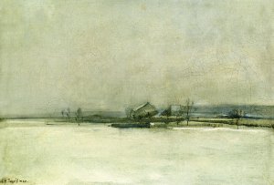 Winter Landscape With Barn