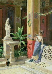 In a Courtyard in Pompeii  1878