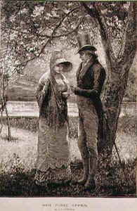 Her First Offer  (from 'The Illustrated London News', 23rd July 1881)