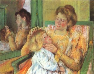 Mother Combing Her Child's Hair, c.1901