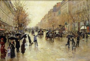 Boulevard Poissonniere in the Rain, c.1885