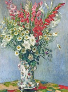 Bouquet Of Gadiolas  Lilies And Dasies