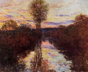 The Small Arm Of The Seine At Mosseaux  Evening